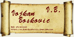 Vojkan Bošković vizit kartica
